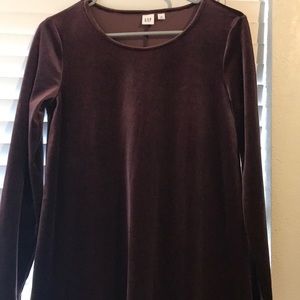 Long sleeve velvet dress